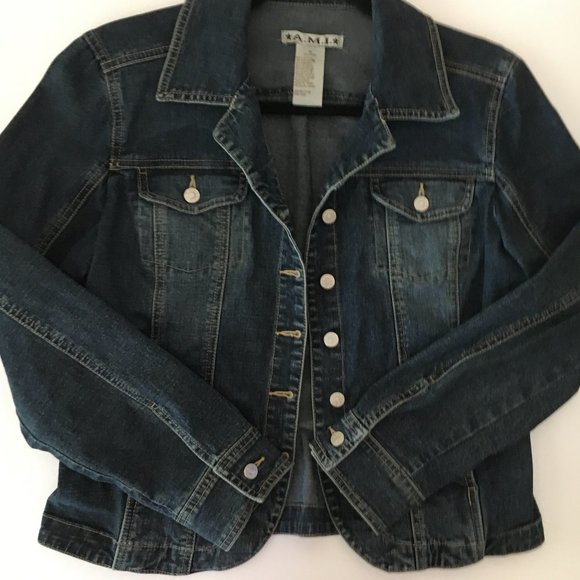 A.M.I. Blue Mediana Denim Jacket - Picture 7 of 11
